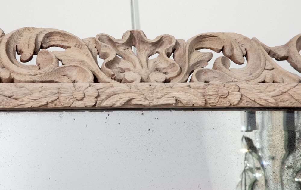 Antique Oak Mirror View III