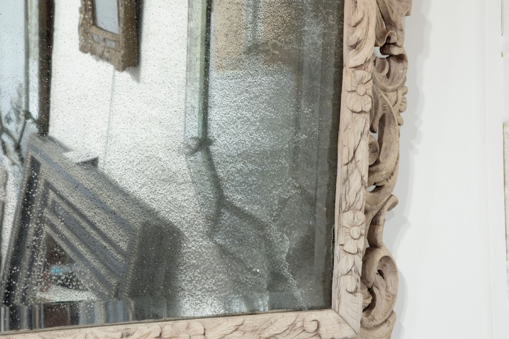 Antique Oak Mirror View IV