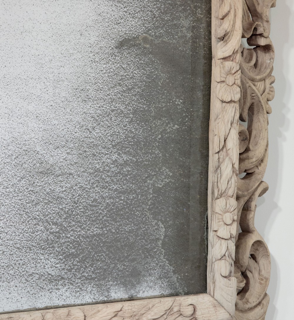 Antique Oak Mirror View V