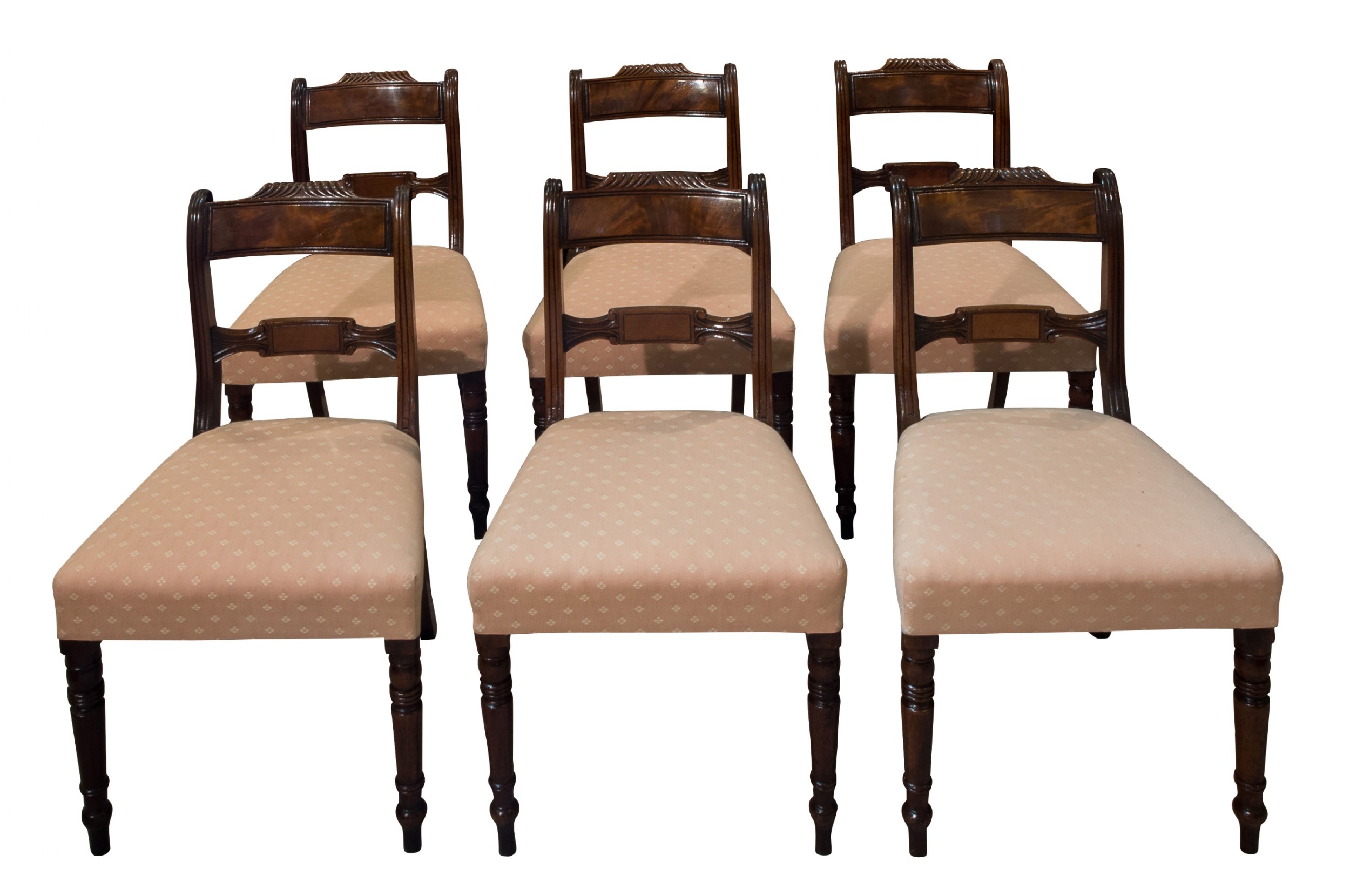 Set of 6 George IV Mahogany Dining Chairs
