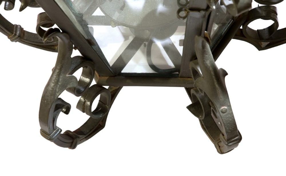 Wrought Iron Hall Lantern View V