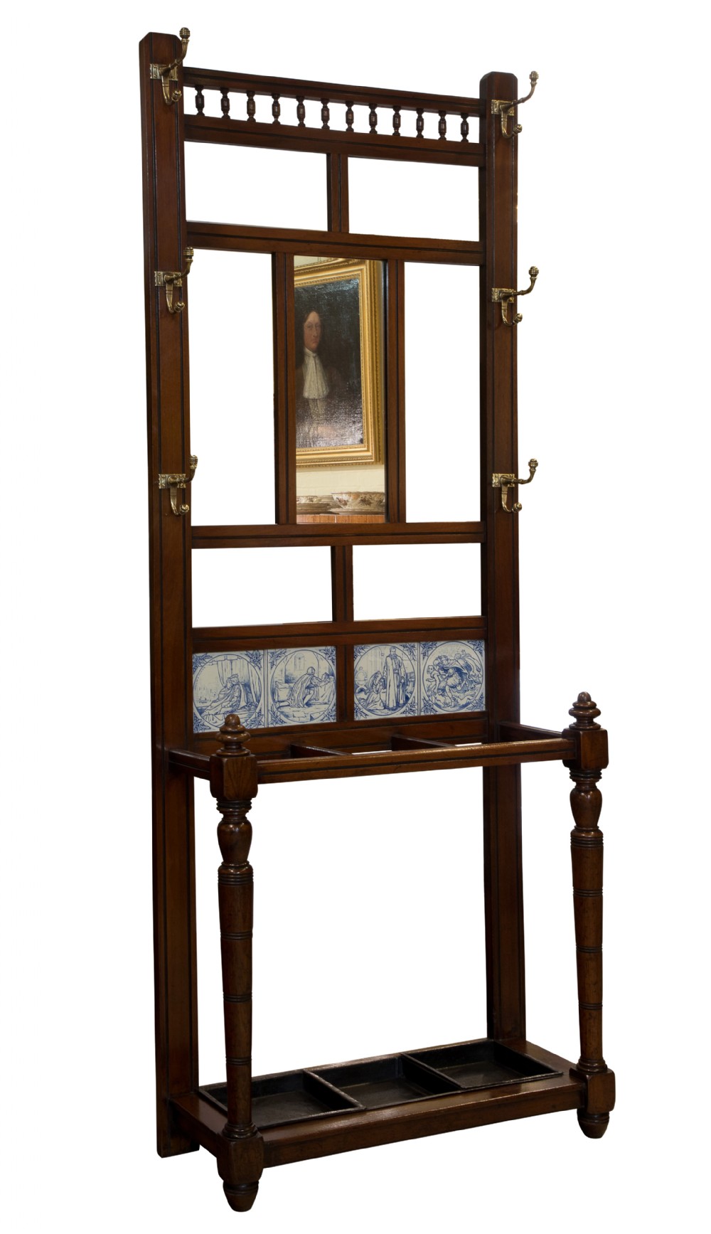 Walnut Hallstand 19thC