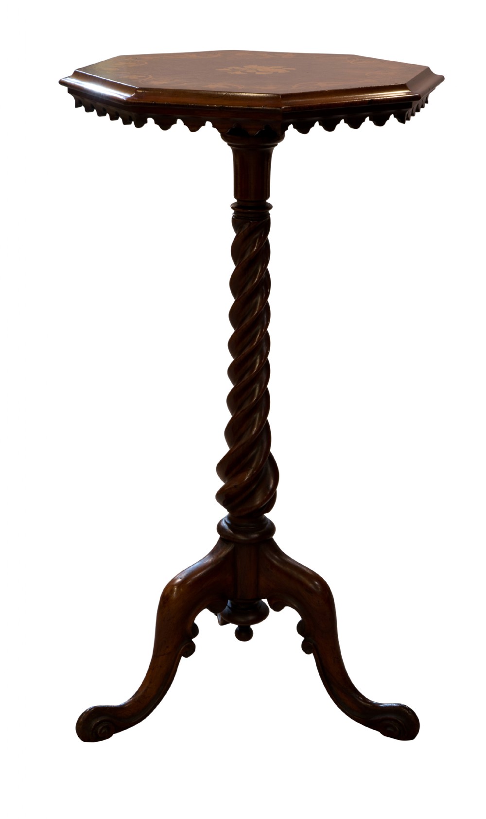 Walnut & Marquetry Wine Table C1860