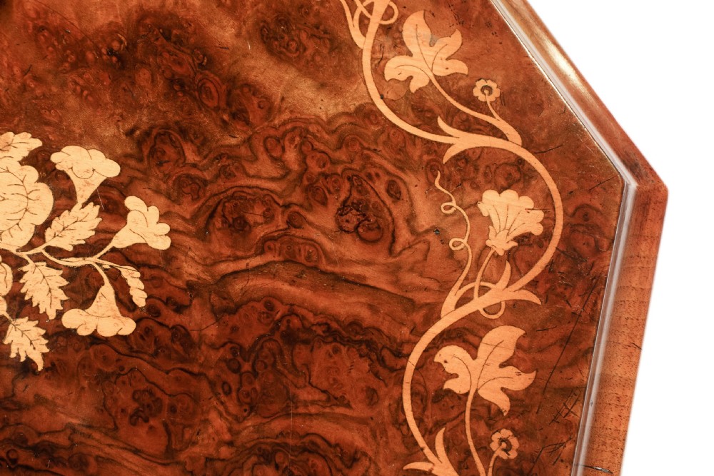 Walnut & Marquetry Wine Table C1860 View VII