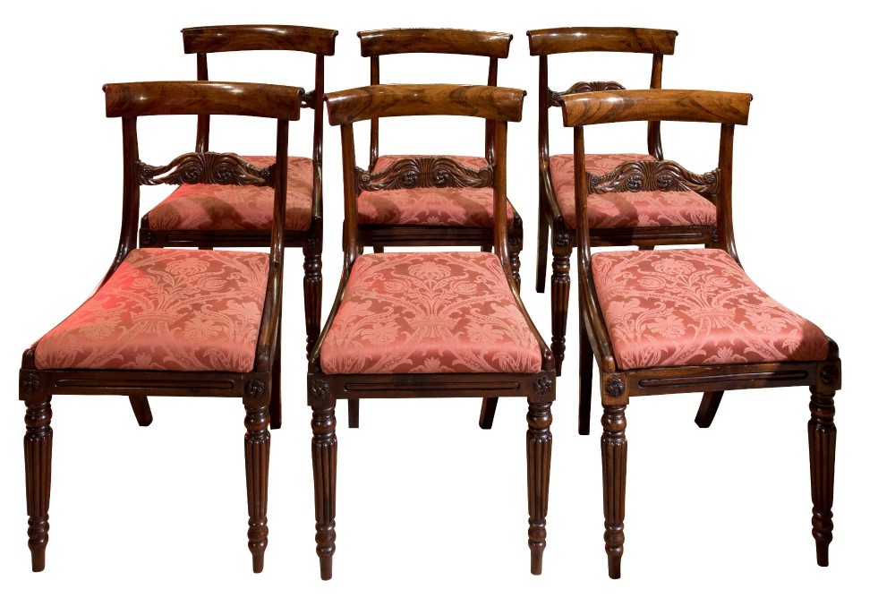 Set of 6 Regency Rosewood Chairs