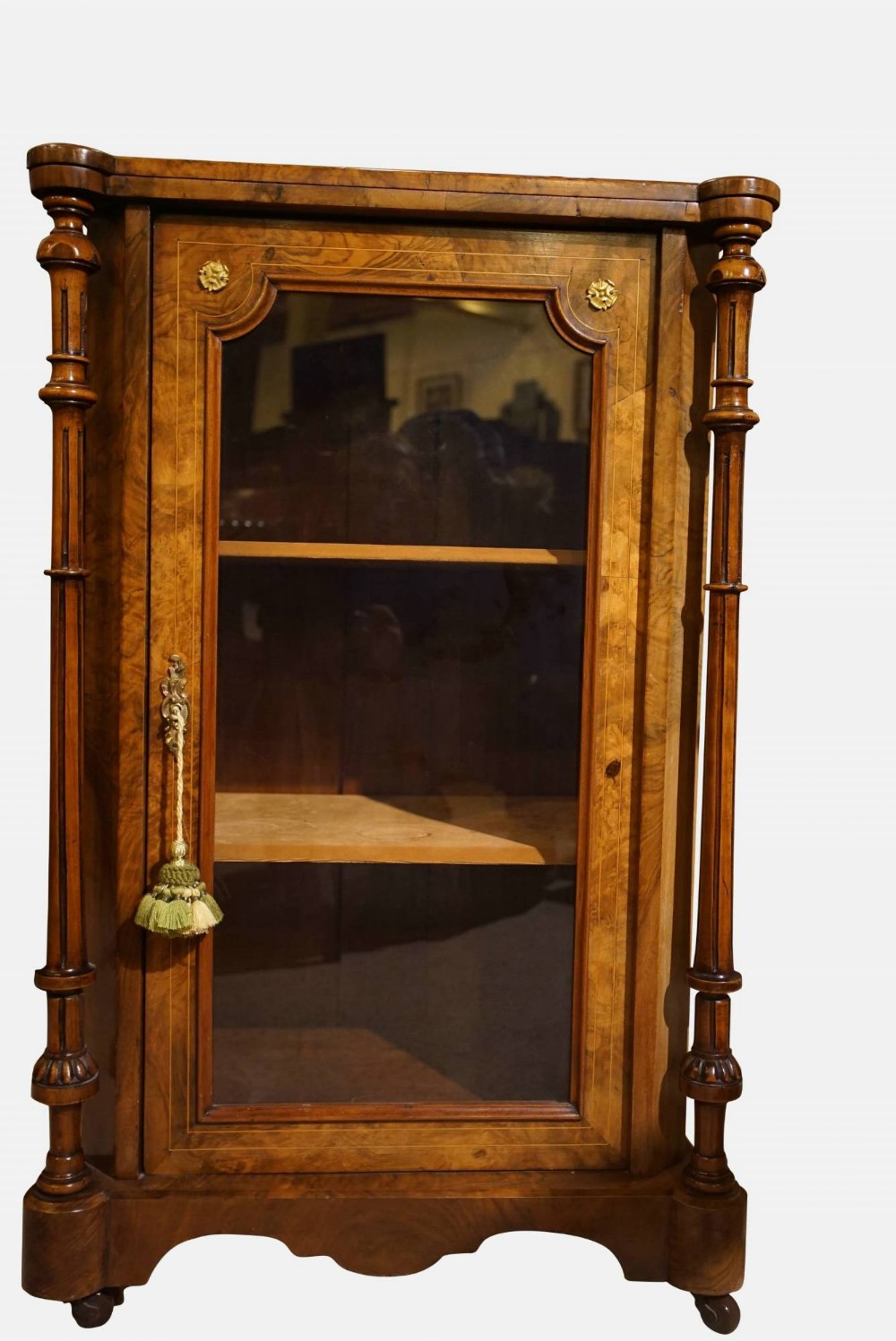 Walnut and Inlay Music Cabinet