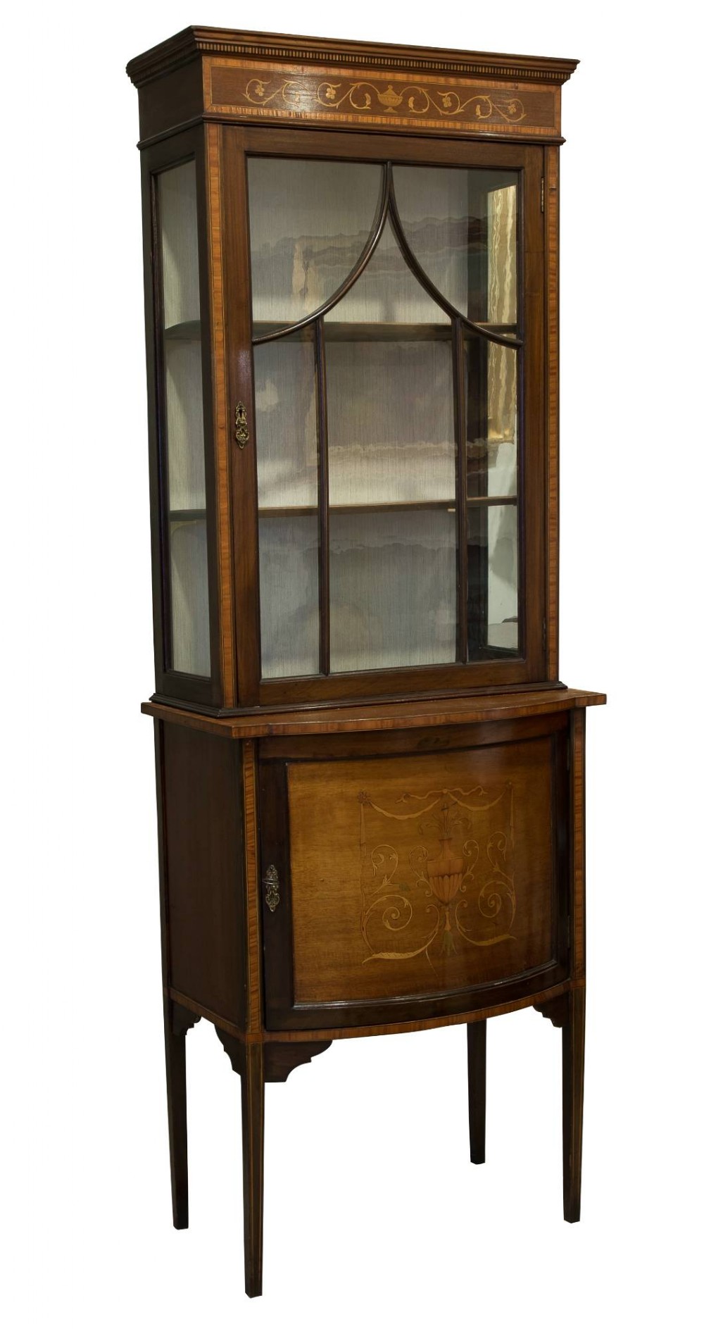 Edwardian Inlaid Display Cabinet