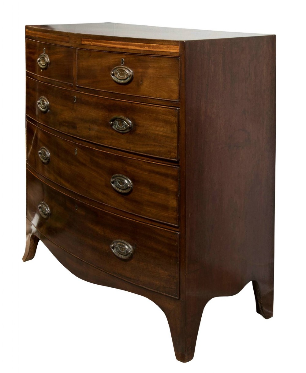 Regency Mahogany Bowfronted Chest of Drawers
