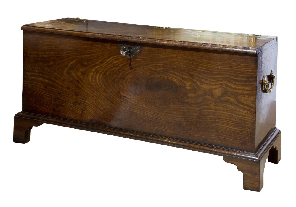 Mahogany Trunk or Deed Chest- Stamped 1844