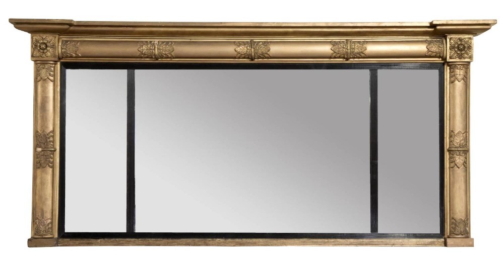 Regency Triple Plate Overmantel Mirror