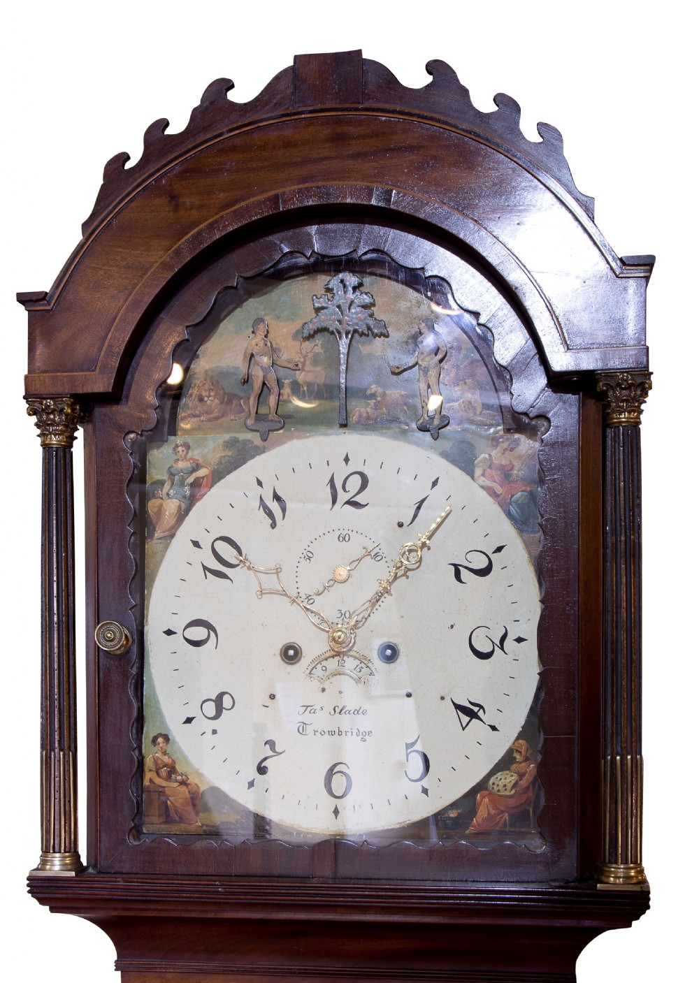 Mahogany Long Case Clock-Jas Slade, Trowbridge View IV