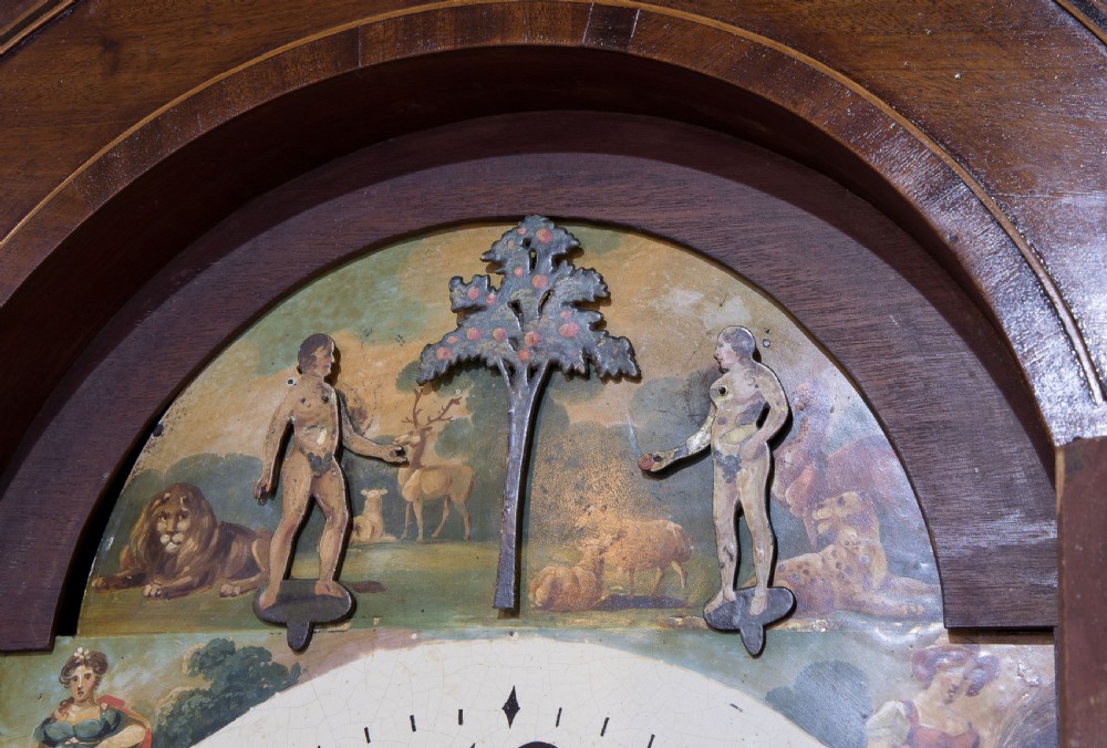 Mahogany Long Case Clock-Jas Slade, Trowbridge View V