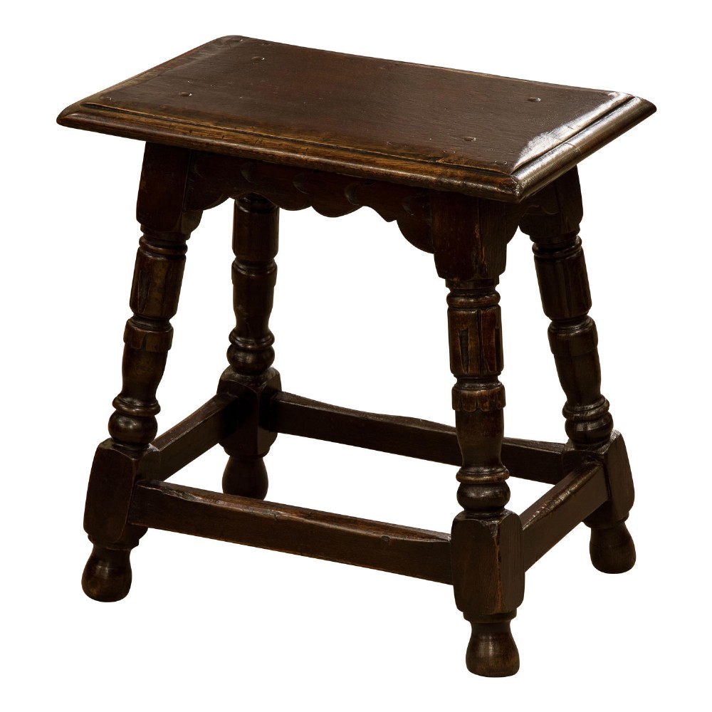 Dark oak joint stool