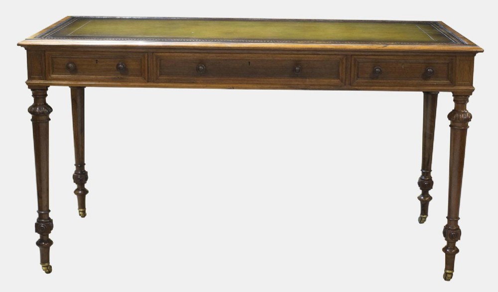 Rosewood writing table/library table (made by Morant & Co - cabinet makers to the queen Victoria)