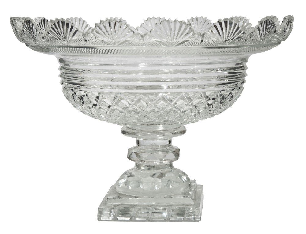 Regency cut glass footed sweetmeat