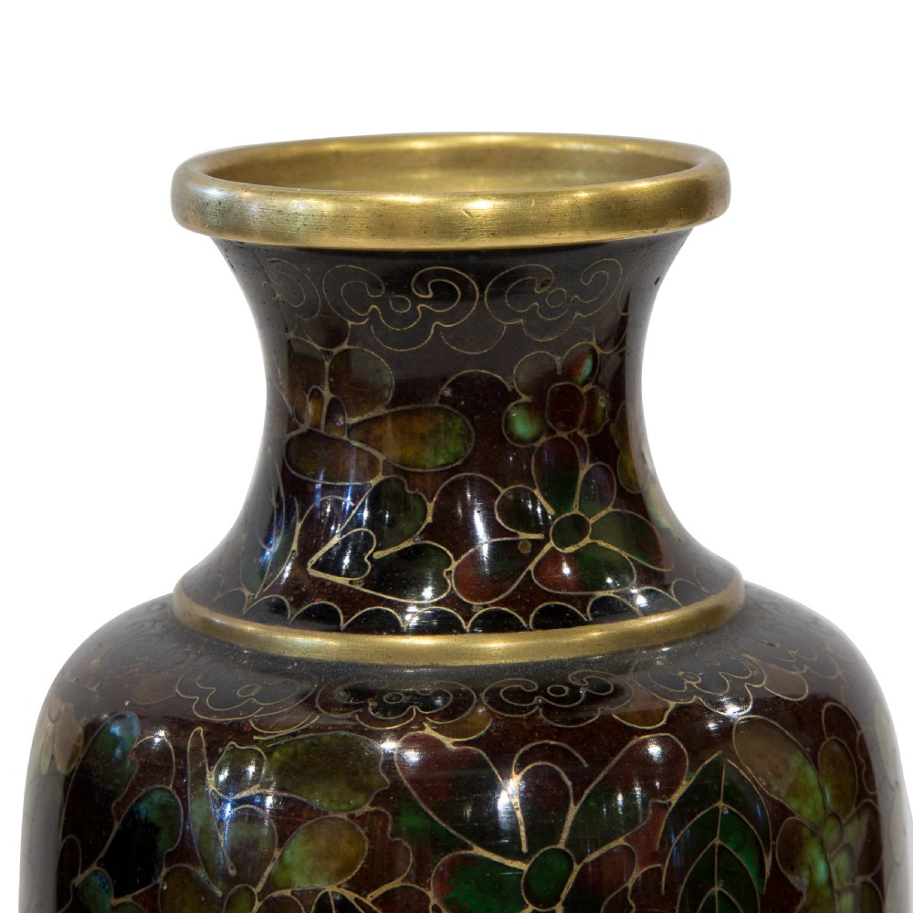 Pair of Cloisonne vases View III