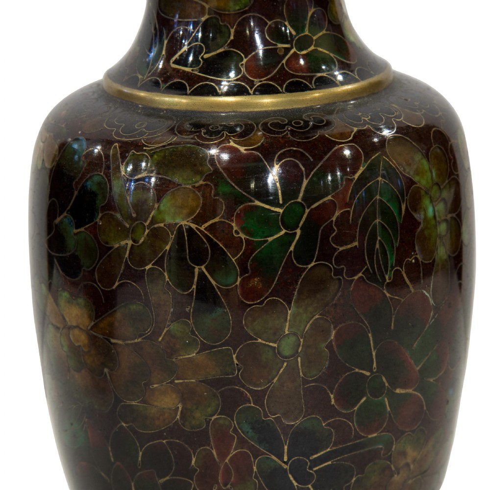 Pair of Cloisonne vases View IV
