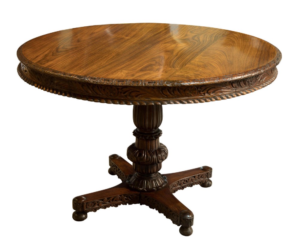 
Anglo Indian Padauk wood centre table c1880