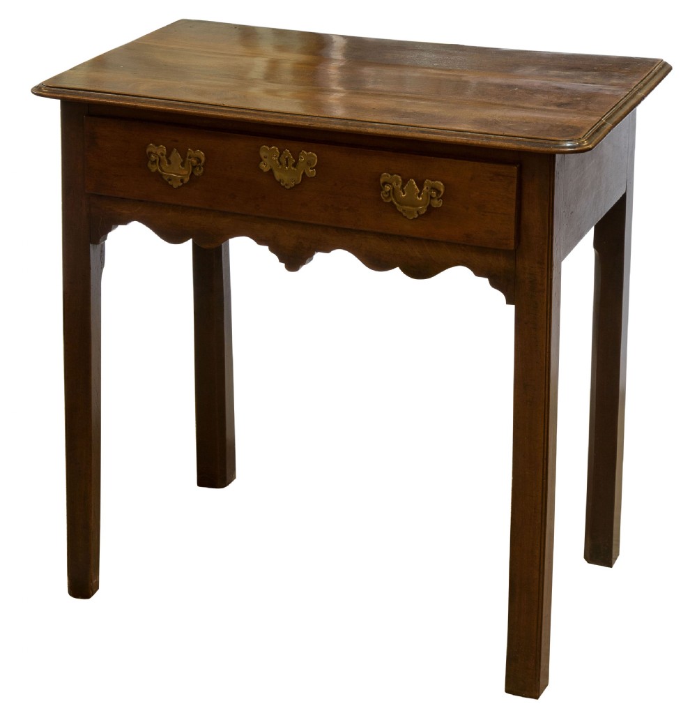 George II cuban mahogany single drawer side table