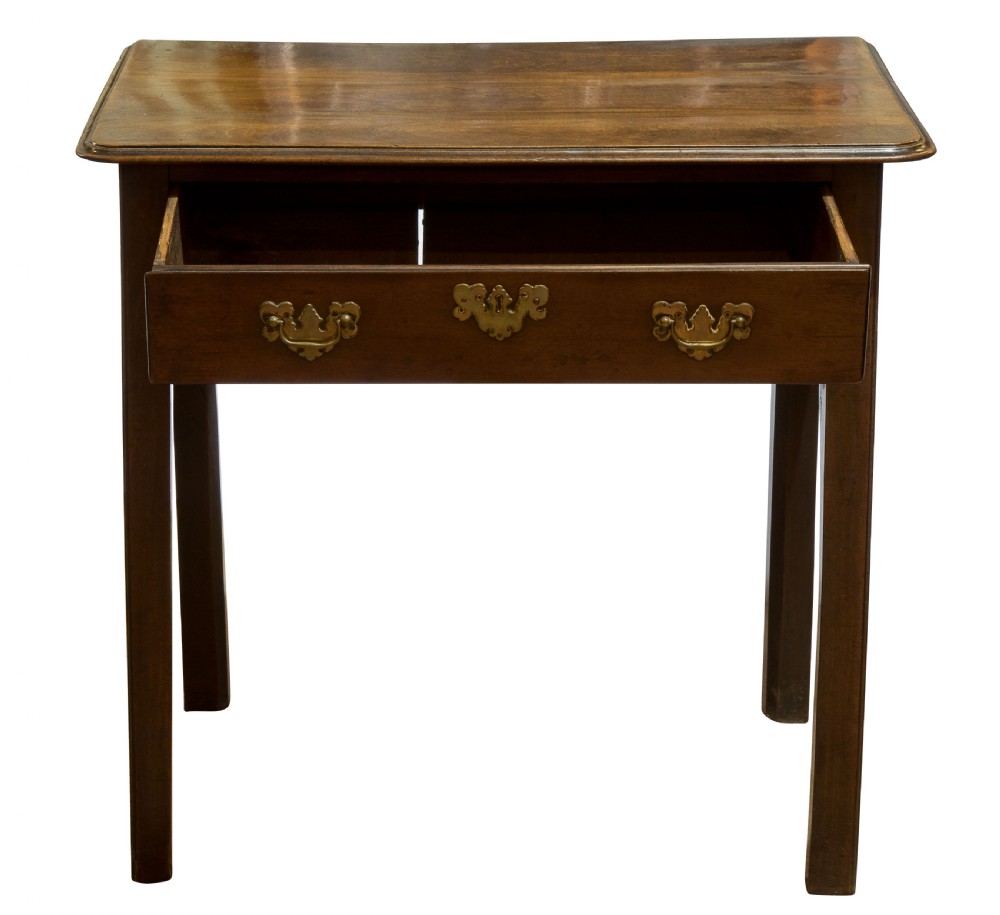 George II cuban mahogany single drawer side table View III