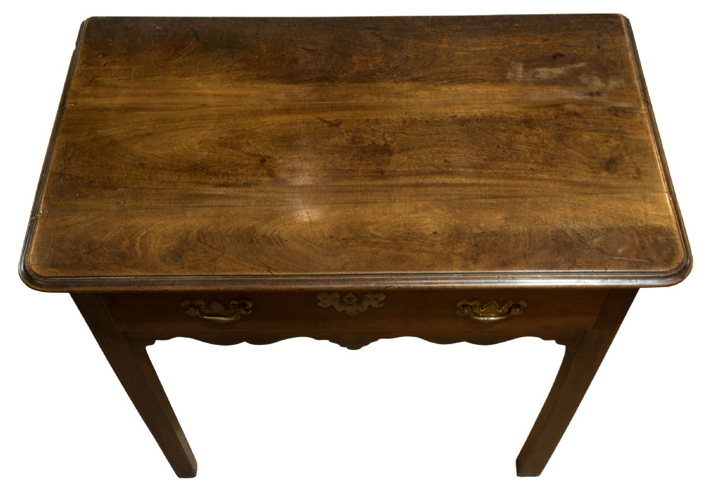 George II cuban mahogany single drawer side table View IV