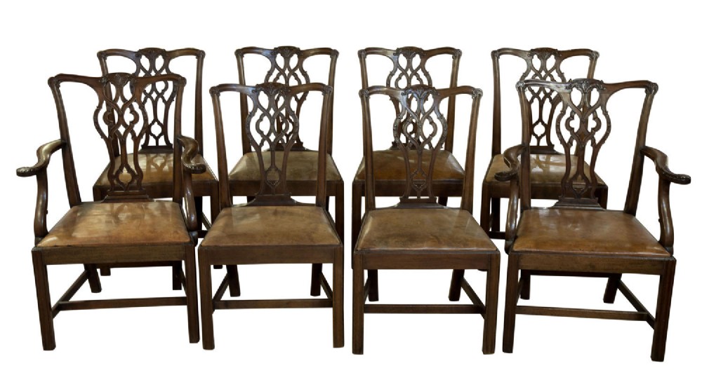 Set of 8 George III period dining chairs