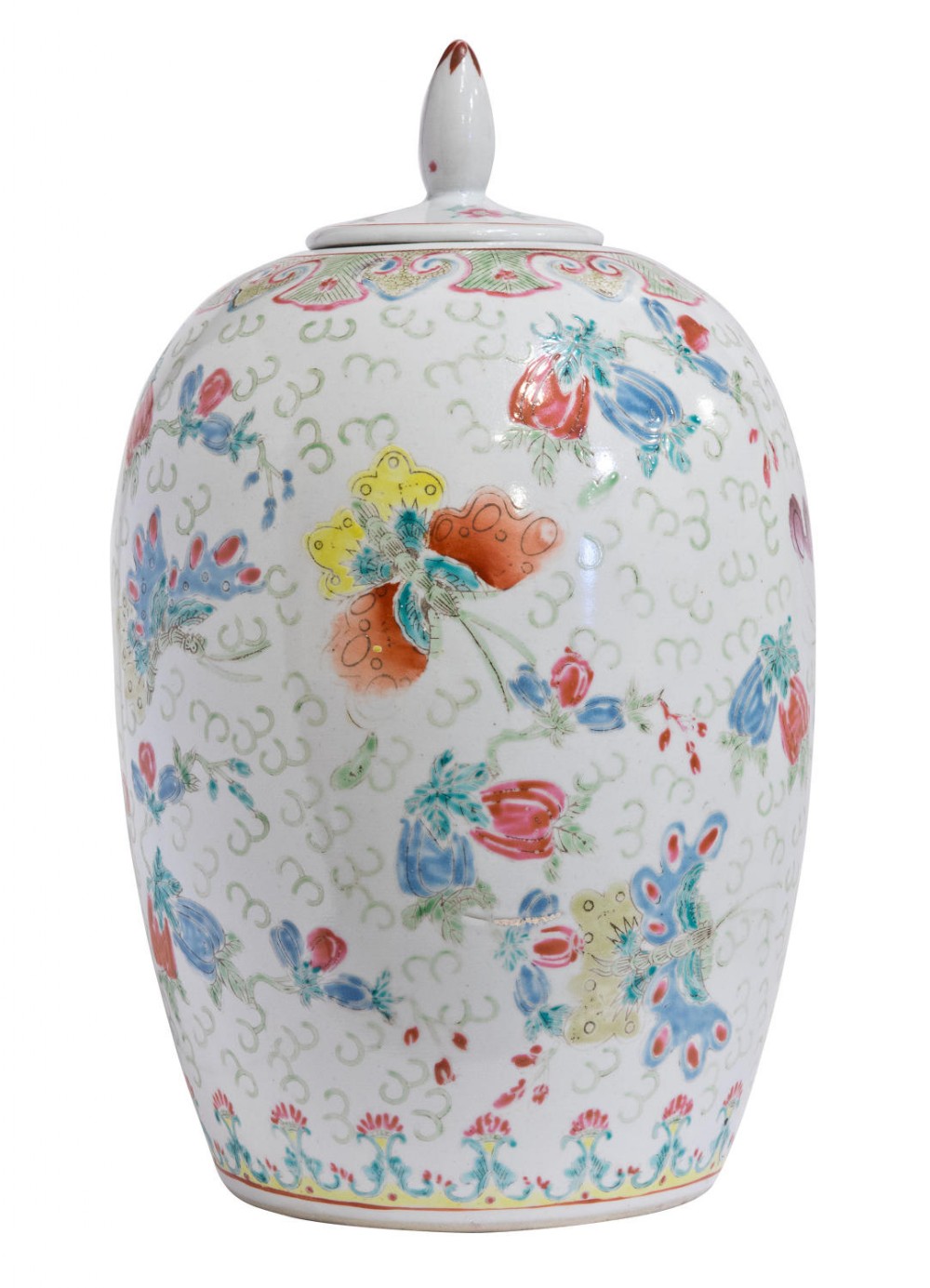 Chinese porcelain lidded vase c1930