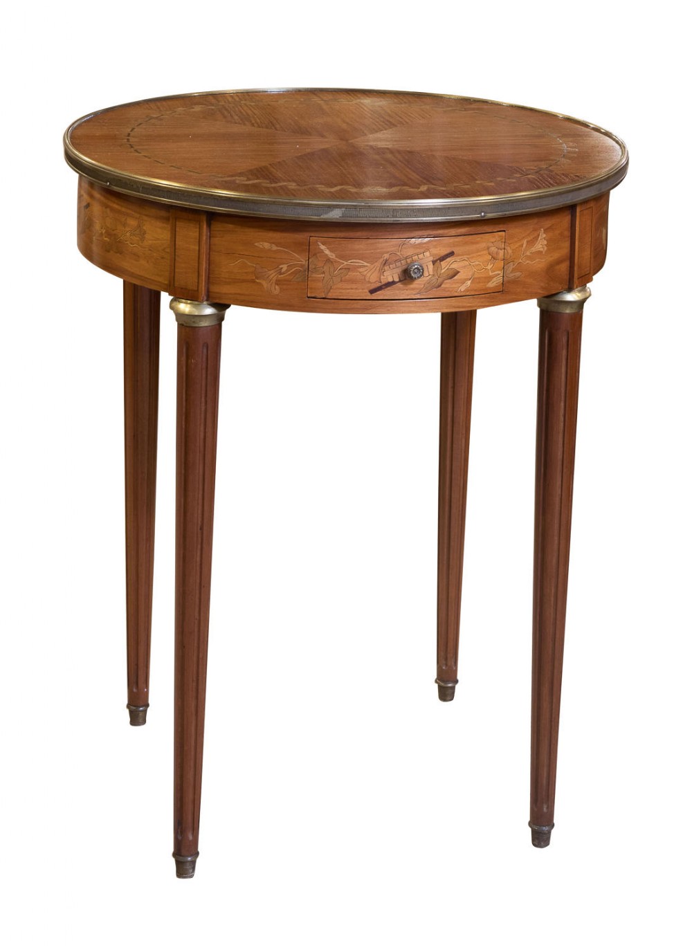 Marquetry inlaid kingwood table c1930