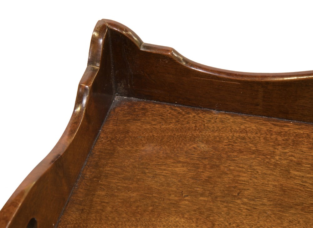 Geo III mahogany tray top bedside cupboard c1780 View IX