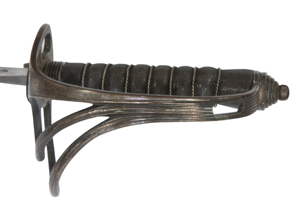 Royal Artillery officers sword in its leather field scabbard View IV