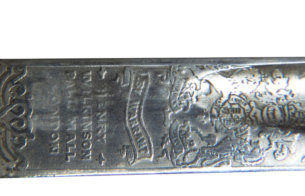 Royal Artillery officers sword in its leather field scabbard View IX