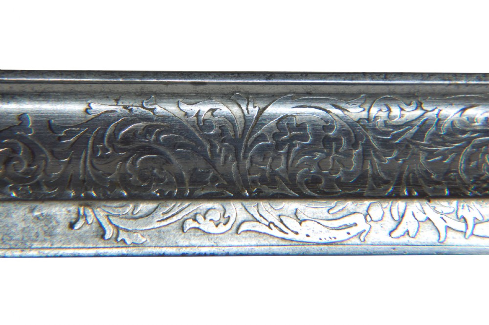 Royal Artillery officers sword in its leather field scabbard View X