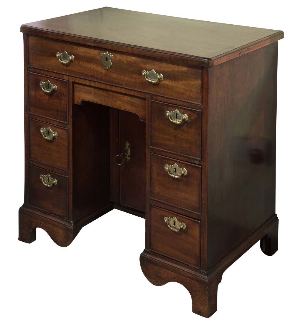 George III mahogany kneehole desk