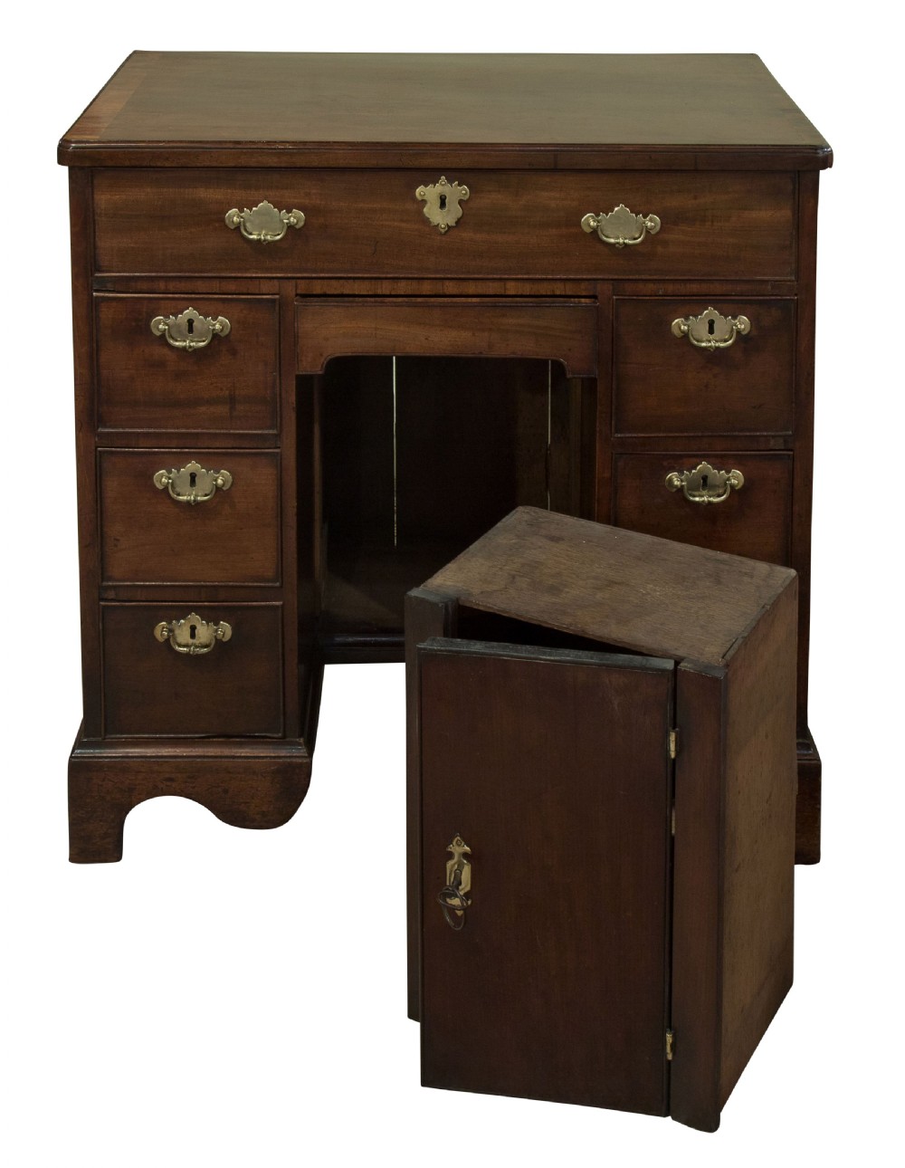 George III mahogany kneehole desk View IV