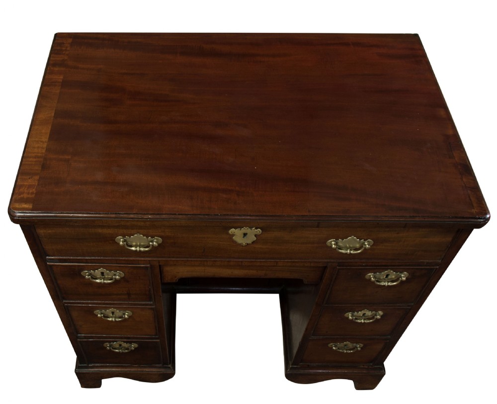 George III mahogany kneehole desk View VI