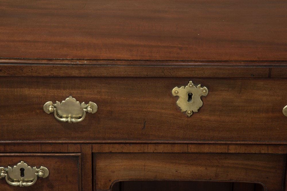 George III mahogany kneehole desk View VII