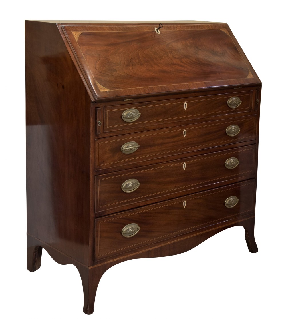 George III mahogany bureau