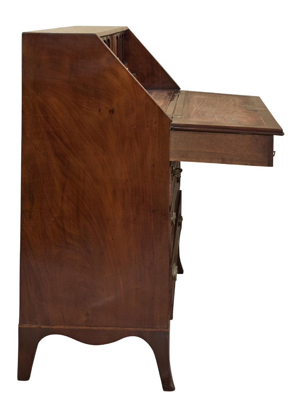 George III mahogany bureau View II
