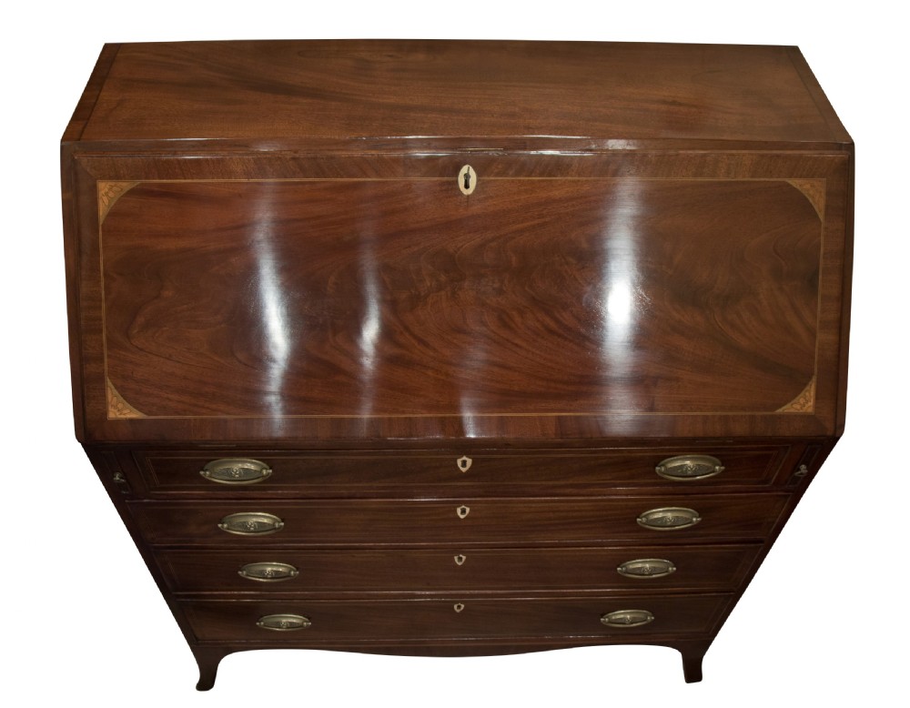 George III mahogany bureau View IV