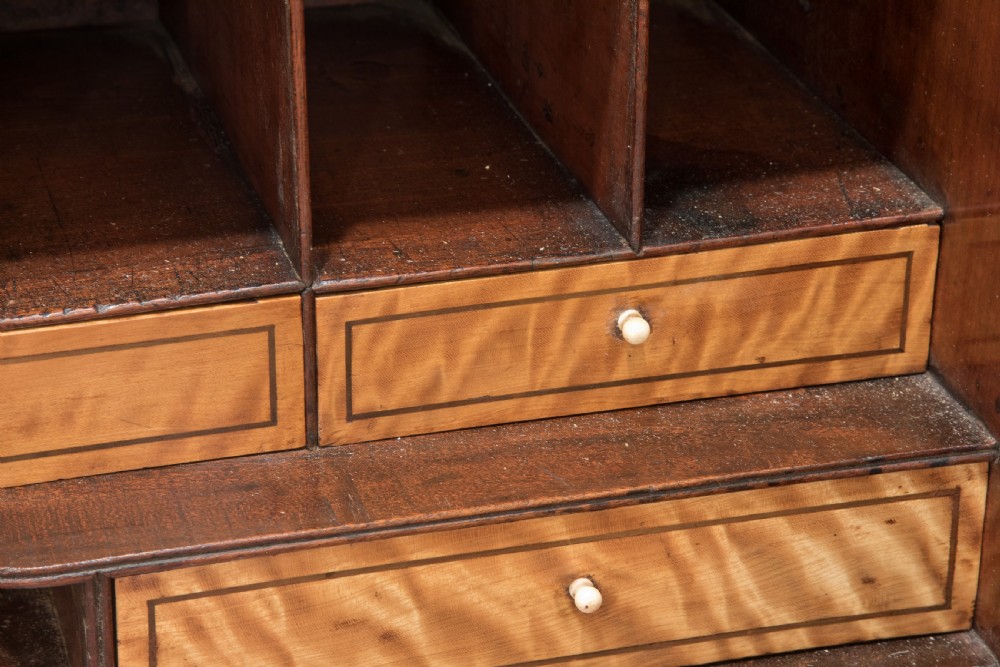George III mahogany bureau View XI