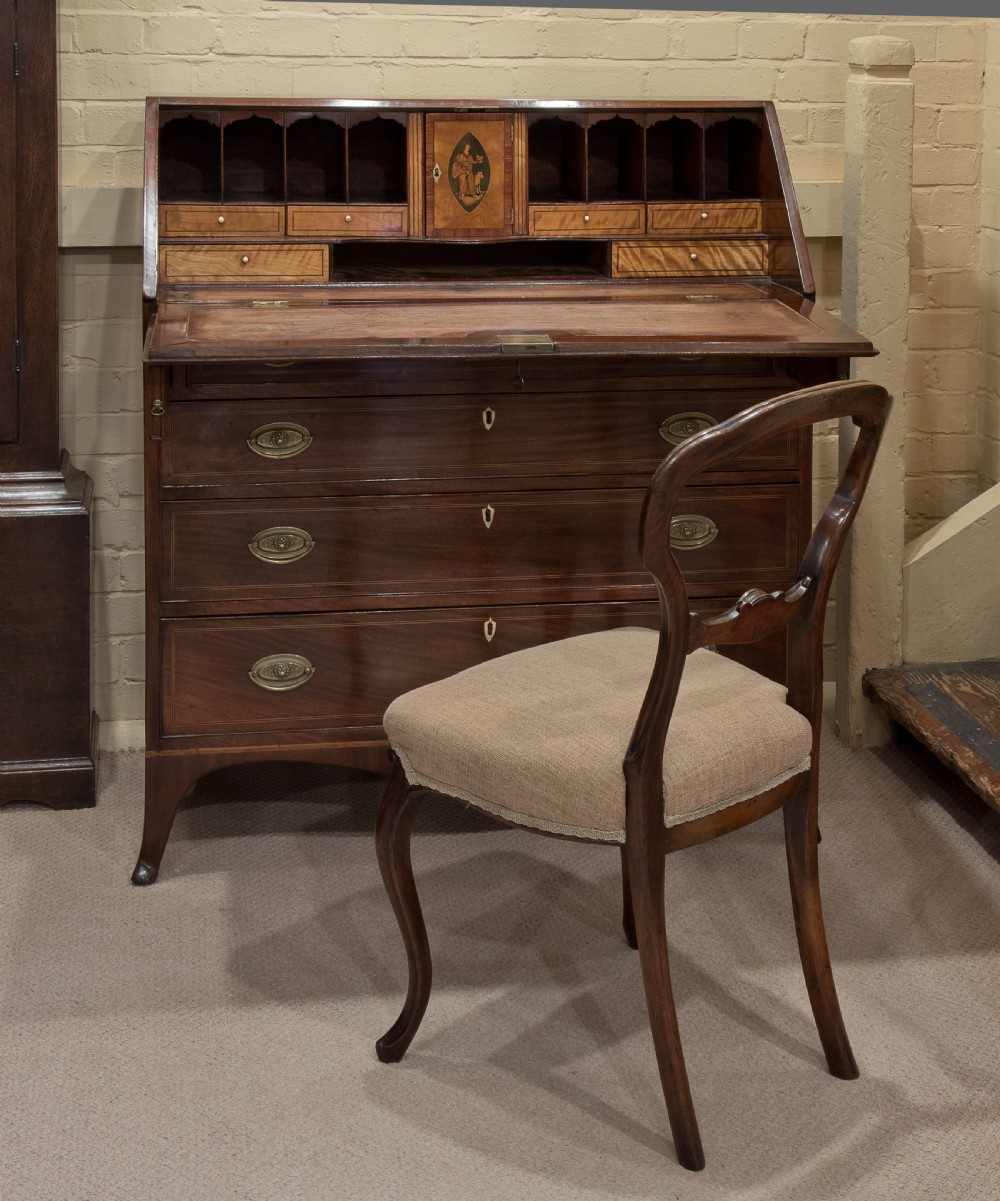 George III mahogany bureau View XIII