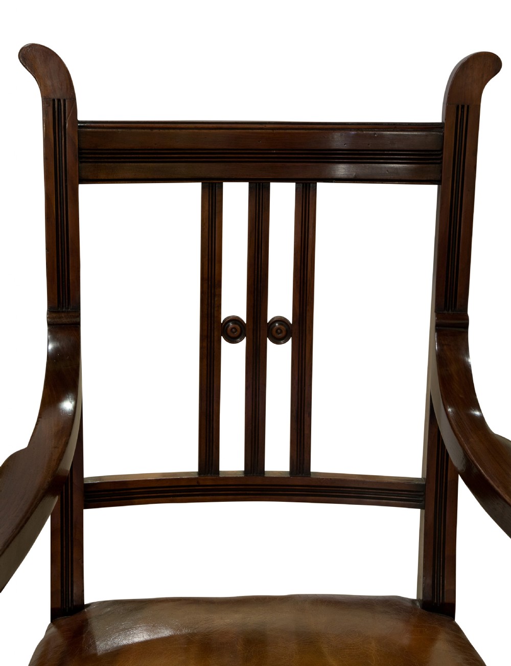 Edwardian decorative mahogany desk chair View VII
