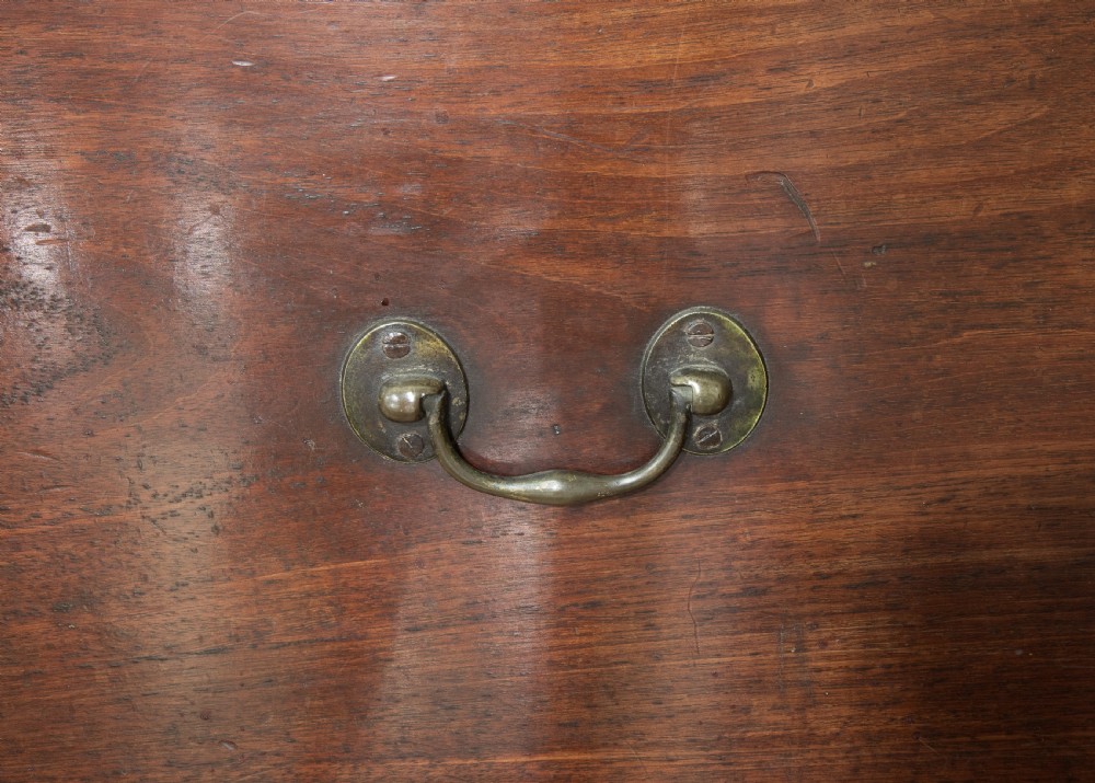 George III mahogany storage chest with bronze handles View VII