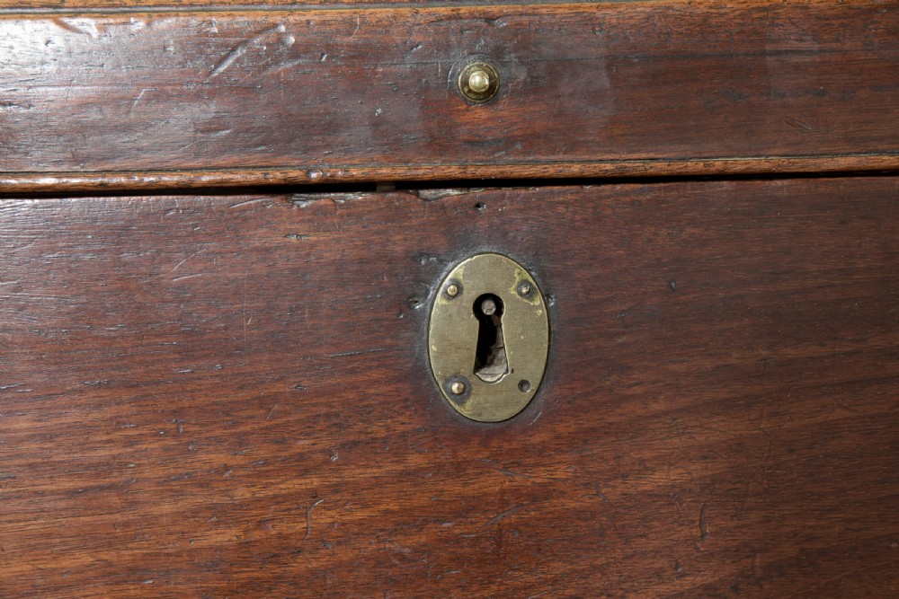 George III mahogany storage chest with bronze handles View IX