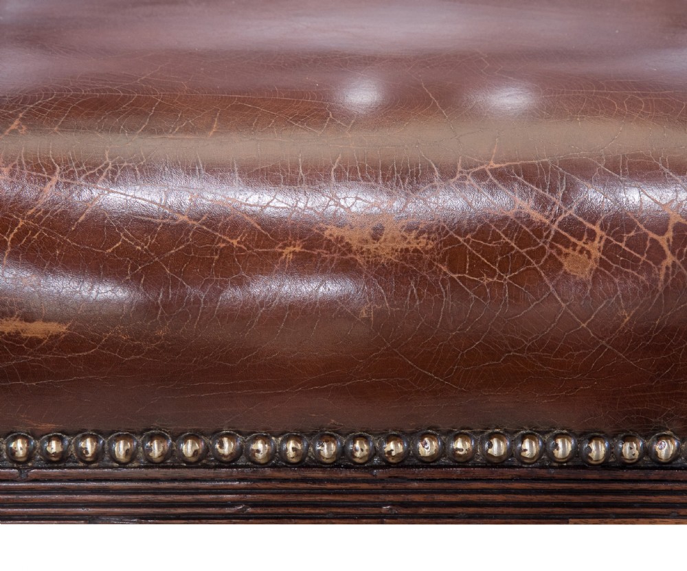 George III mahogany & leather desk chair c1800 View VI