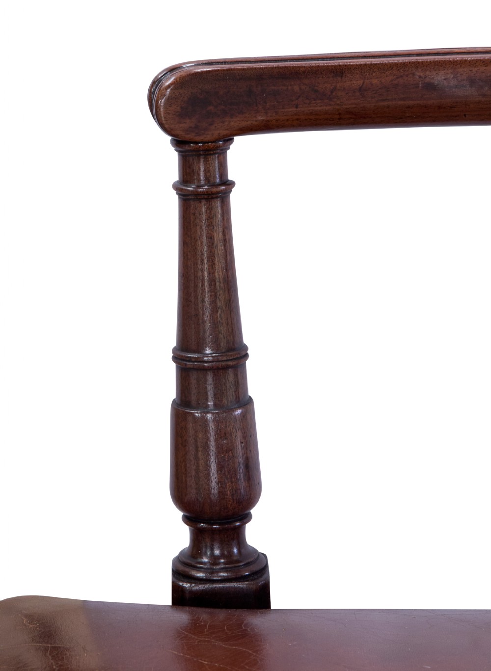 George III mahogany & leather desk chair c1800 View VIII