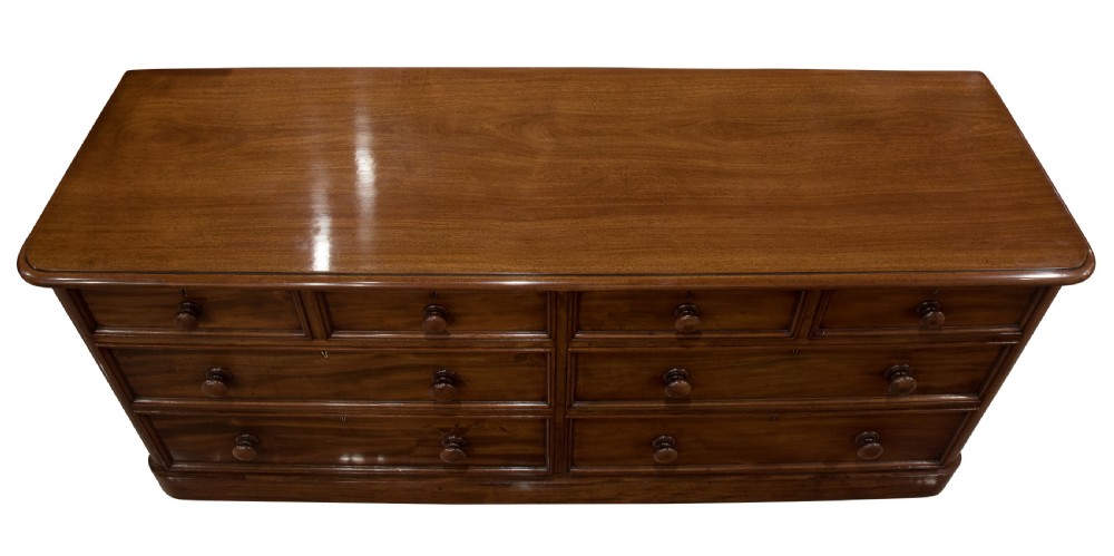 Rare 19thC double bank chest of drawers c1850 View III