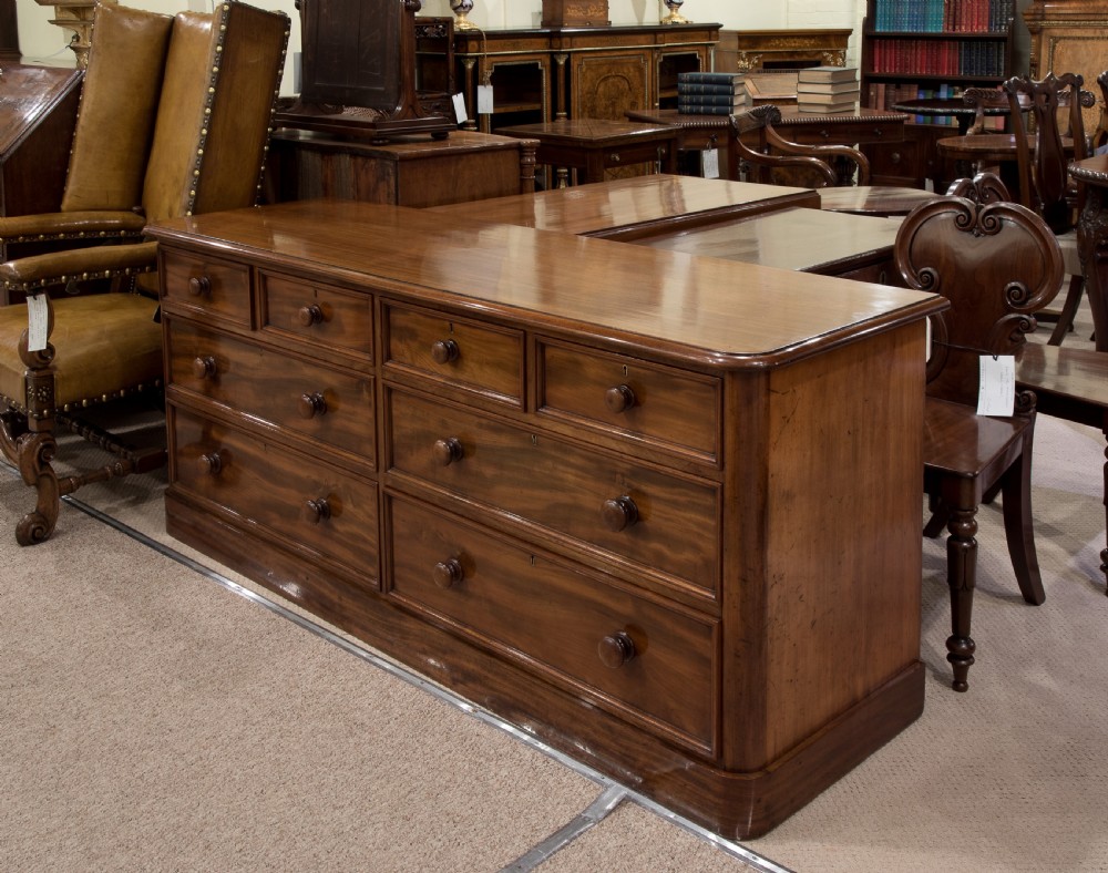 Rare 19thC double bank chest of drawers c1850 View VIII