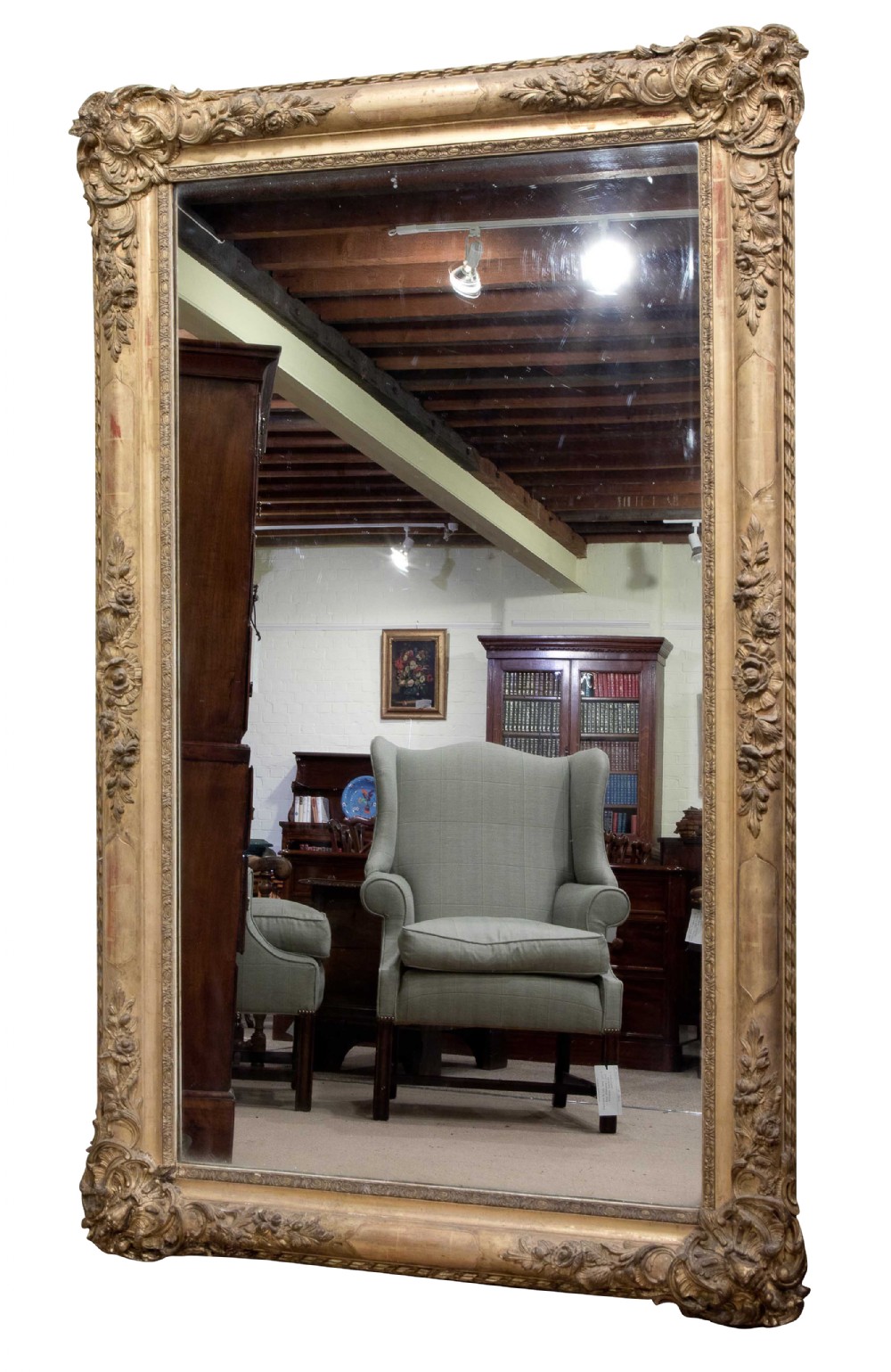 Decorative large gilt mirror c1820-35