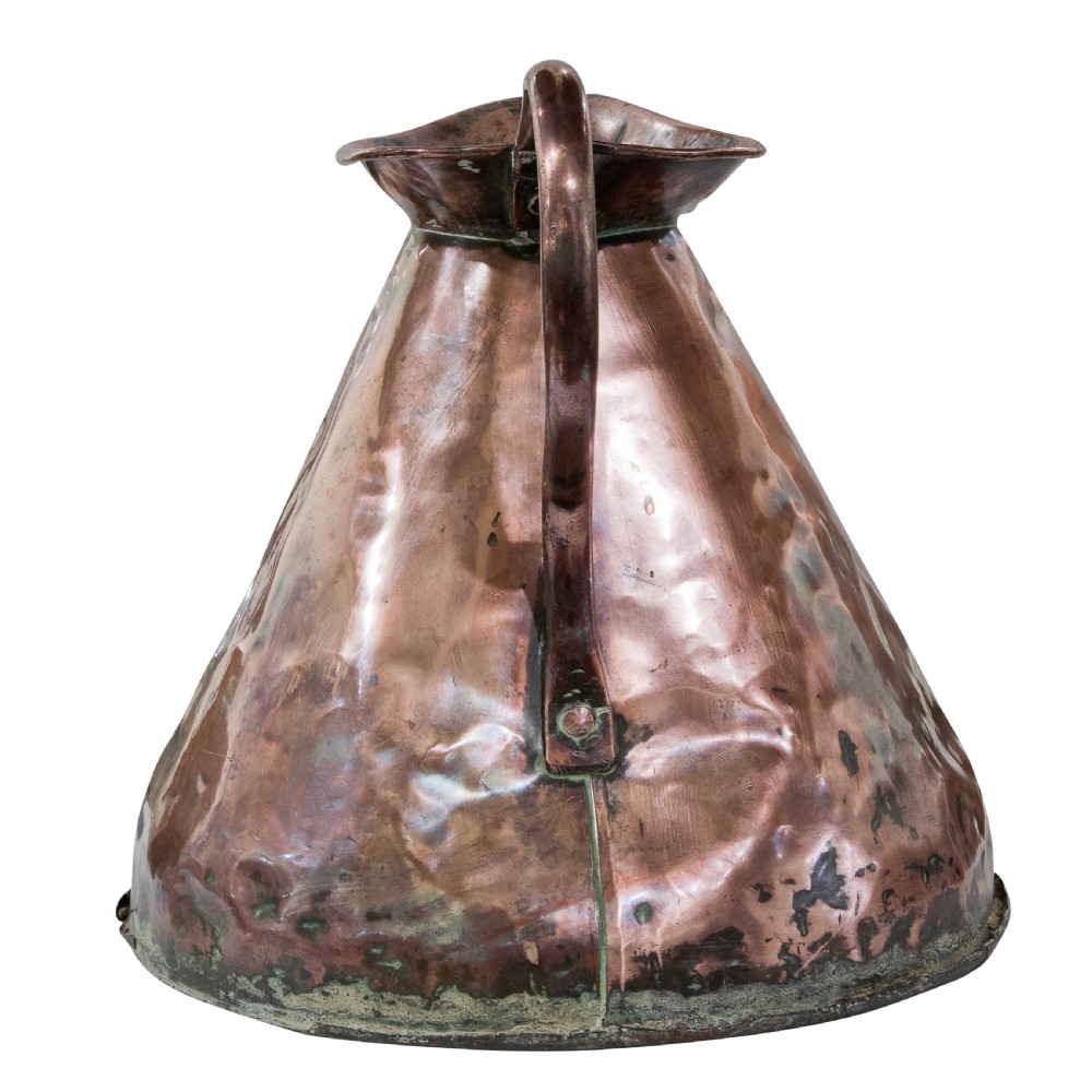 Heavy 19th Century Victorian copper 'Harvest' jug View III